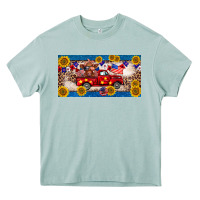 Arona 4th of july truck cow license plate Heavy Core Tee - BarkalooDesign