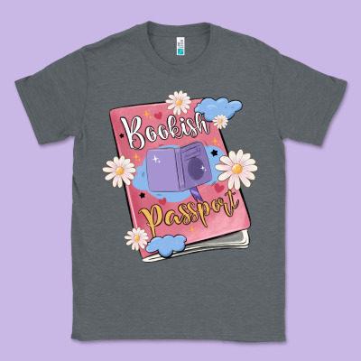 Bookish Passport Classic Tee Designed By Maliassmallbusiness