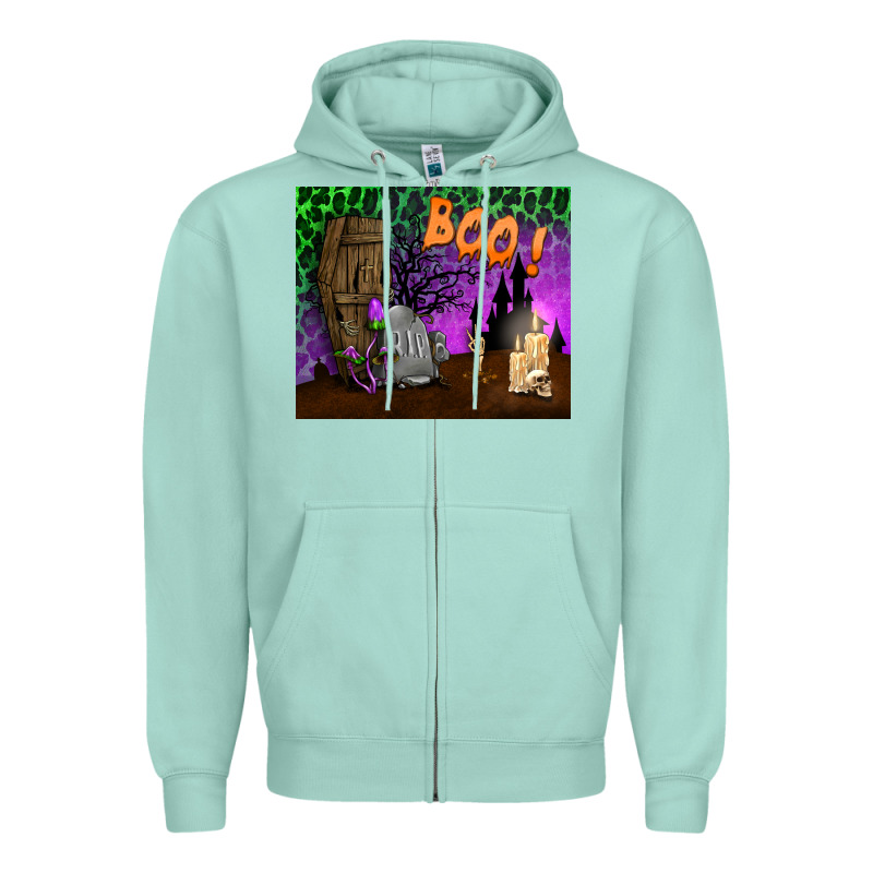 Boo Mousepad Zipper Hoodie by BundleAndBundleShop | Teevron