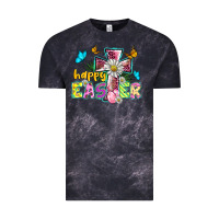 Cloud Black happy easter cross Vintage Tee - BarkalooDesign