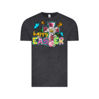Vintage Black happy easter cross Vintage Tee - BarkalooDesign