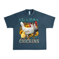 Midnight Navy Western Life Is Better With Chickens Urban Heavy Tee - LillyAllenDesigns