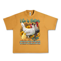 Peanut Butter Western Life Is Better With Chickens Urban Heavy Tee - LillyAllenDesigns