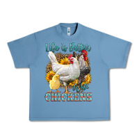 Pebble Blue Western Life Is Better With Chickens Urban Heavy Tee - LillyAllenDesigns