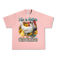 Salmon Western Life Is Better With Chickens Urban Heavy Tee - LillyAllenDesigns