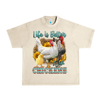 Sandshell Western Life Is Better With Chickens Urban Heavy Tee - LillyAllenDesigns