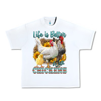 White Western Life Is Better With Chickens Urban Heavy Tee - LillyAllenDesigns