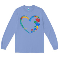 Colony Blue autism heart Long Sleeve Tee - MaliasSmallBusiness