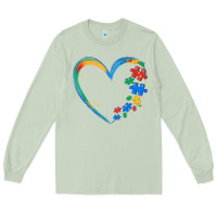 Matcha autism heart Long Sleeve Tee - MaliasSmallBusiness