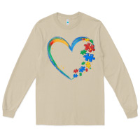 Mushroom autism heart Long Sleeve Tee - MaliasSmallBusiness