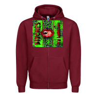 Burgundy it's halloween bitches tumbler Zipper Hoodie - BundleAndBundleShop
