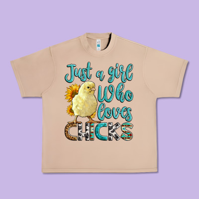 Western Just A Girl Who Loves Chicks Urban Heavy Tee Designed By Lillyallendesigns