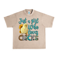 French Oak Western Just A Girl Who loves Chicks Urban Heavy Tee - LillyAllenDesigns