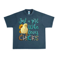Midnight Navy Western Just A Girl Who loves Chicks Urban Heavy Tee - LillyAllenDesigns