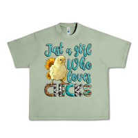 Oil Green Western Just A Girl Who loves Chicks Urban Heavy Tee - LillyAllenDesigns