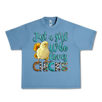 Pebble Blue Western Just A Girl Who loves Chicks Urban Heavy Tee - LillyAllenDesigns