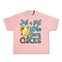 Salmon Western Just A Girl Who loves Chicks Urban Heavy Tee - LillyAllenDesigns