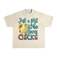 Sandshell Western Just A Girl Who loves Chicks Urban Heavy Tee - LillyAllenDesigns