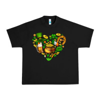 Black St Patricks heart Urban Heavy Tee - AdoDesignShop