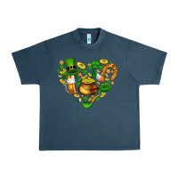 Midnight Navy St Patricks heart Urban Heavy Tee - AdoDesignShop