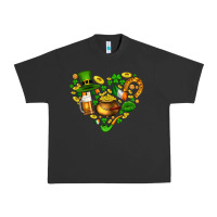 Pigment Black St Patricks heart Urban Heavy Tee - AdoDesignShop