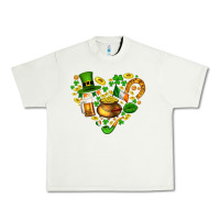 Pistachio St Patricks heart Urban Heavy Tee - AdoDesignShop