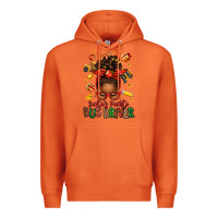 Carrot santas favorite school bus driver afro messy bun Premium Hoodie - texasbilliewilder