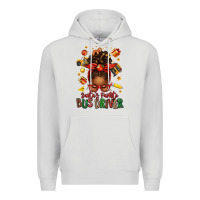 Dove Grey santas favorite school bus driver afro messy bun Premium Hoodie - texasbilliewilder