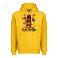 Lemon santas favorite school bus driver afro messy bun Premium Hoodie - texasbilliewilder