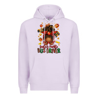 Lilac santas favorite school bus driver afro messy bun Premium Hoodie - texasbilliewilder