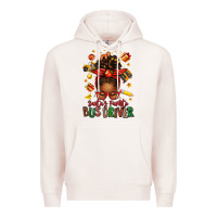 Pale Pink santas favorite school bus driver afro messy bun Premium Hoodie - texasbilliewilder