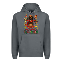 Rock santas favorite school bus driver afro messy bun Premium Hoodie - texasbilliewilder