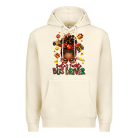 Sandshell santas favorite school bus driver afro messy bun Premium Hoodie - texasbilliewilder
