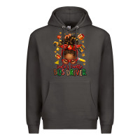 Smoke santas favorite school bus driver afro messy bun Premium Hoodie - texasbilliewilder