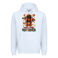 White santas favorite school bus driver afro messy bun Premium Hoodie - texasbilliewilder