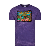 Cloud Purple wooden cross background Vintage Tee - BarkalooDesign