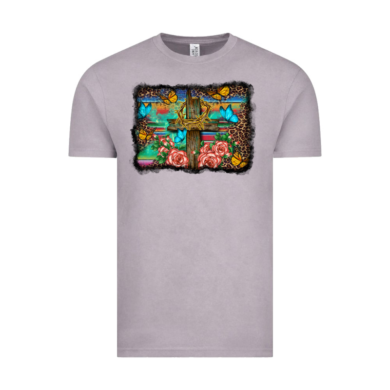 Wooden Cross Background Vintage Tee by BarkalooDesign | Teevron