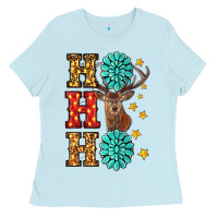 Baby Blue christmas ho ho ho Ladies Tee - RanaPortraitStore