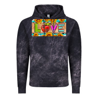 Cloud Black love and sunflower with pen and apple license plate template Vintage Hoodie - Artiststas