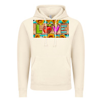 Vintage Artic love and sunflower with pen and apple license plate template Vintage Hoodie - Artiststas