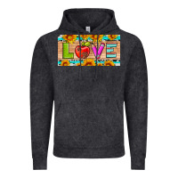 Vintage Black love and sunflower with pen and apple license plate template Vintage Hoodie - Artiststas
