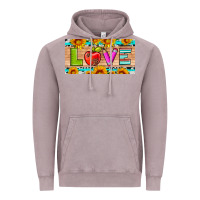 Vintage Zinc love and sunflower with pen and apple license plate template Vintage Hoodie - Artiststas