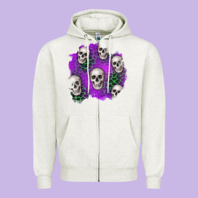 Halloween Patch 2 Zipper Hoodie Designed By Bundleandbundleshop