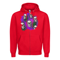 Red halloween patch 2 Zipper Hoodie - BundleAndBundleShop