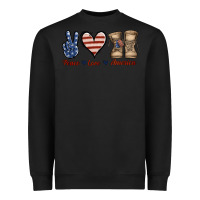 Black Peace Love America Heavyweight Sweatshirt - Jasminsmagicworld