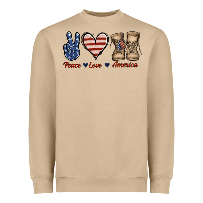 Peace Love America Heavyweight Sweatshirt by Jasminsmagicworld | Teevron