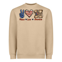 Mushroom Peace Love America Heavyweight Sweatshirt - Jasminsmagicworld
