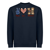 Navy Peace Love America Heavyweight Sweatshirt - Jasminsmagicworld