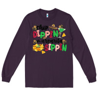 Plum chip dippin' margarita sippin Long Sleeve Tee - MaliasSmallBusiness
