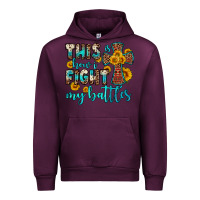 Mauve Wine this is how i fight my battles Urban Hoodie - OliviaCreatesArt